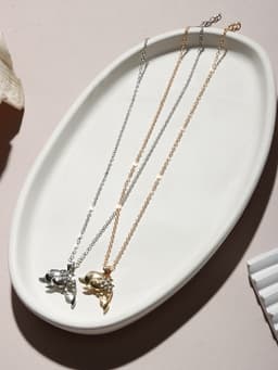 Кулон на цепочке «Дельфины в паре», МИКС, L=40 см