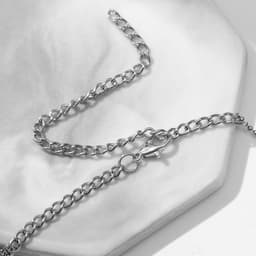 Набор 2 предмета: серьги, колье «Легкий флирт», дождик, белый в серебре, 40 см