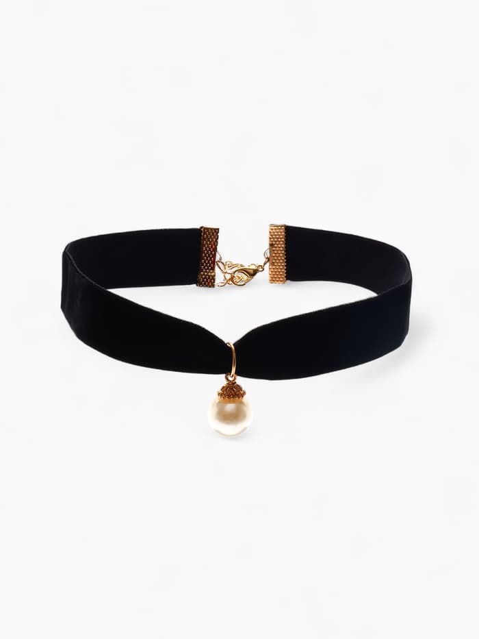 Чокер «Шарик», жемчужина, цвет чёрный, L=30 см