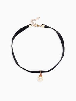 Чокер «Шарик», жемчужина, цвет чёрный, L=30 см