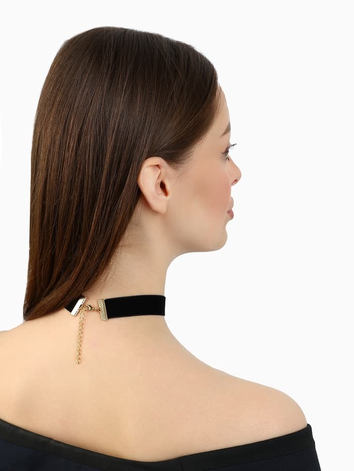 Чокер «Шарик», жемчужина, цвет чёрный, L=30 см