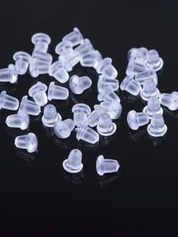 Заглушки для сережек, швенз, пусет силиконовые для швенз и пусет (набор 20 пар), 5×4 мм