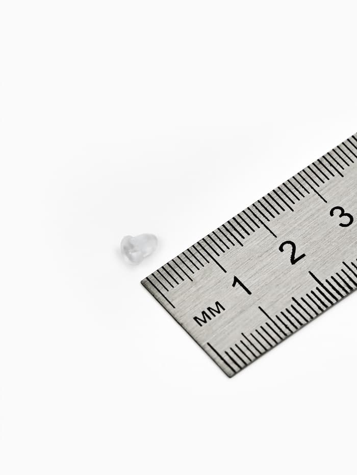 Заглушки для сережек, швенз, пусет силиконовые для швенз и пусет (набор 20 пар), 5×4 мм