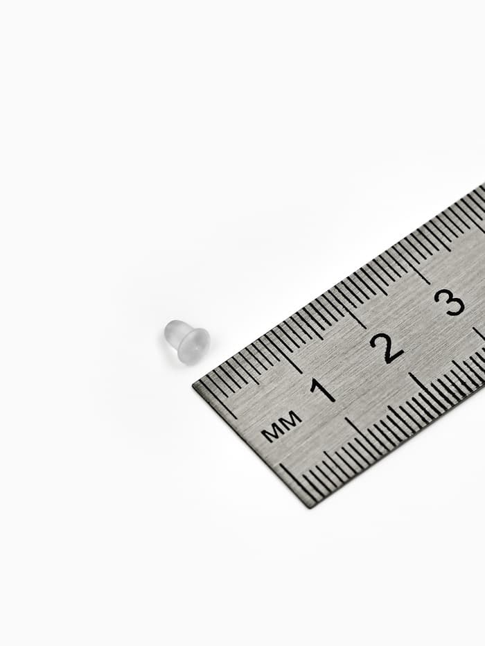 Заглушки для сережек, швенз, пусет силиконовые для швенз и пусет (набор 20 пар), 5×4 мм