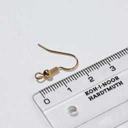 Швензы для сережек-крючки с бусиной (набор 5 пар), цвет золото