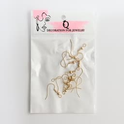 Швензы для сережек-крючки с бусиной (набор 5 пар), цвет золото