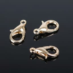 Замок карабин 10 шт. 12×7 мм, цвет золото