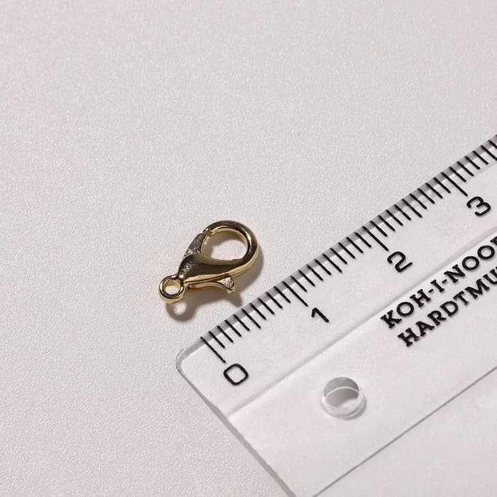 Замок карабин 10 шт. 12×7 мм, цвет золото