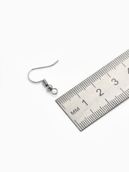 Швензы для сережек-крючки с бусиной (набор 5 пар), цвет серебро