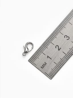 Замок карабин, 10 шт. 12×7 мм, цвет серебро