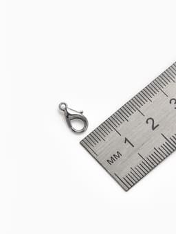 Замок карабин, 10 шт. 12×7 мм, цвет серебро