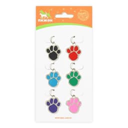 Адресник под гравировку «Лапа», 2.5×2.5 см, фасовка по 6 шт., металл, цвет МИКС