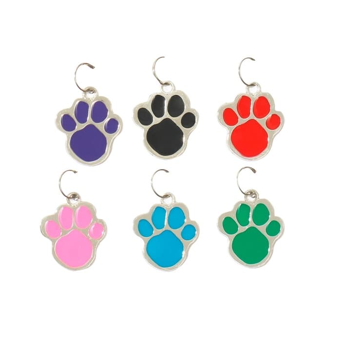 Адресник под гравировку «Лапа», 2.5×2.5 см, фасовка по 6 шт., металл, цвет МИКС