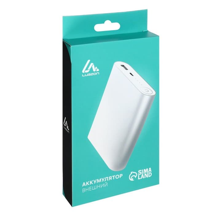 Внешний аккумулятор Luazon PB-11, USB, 7200 мАч, 1 A, индикатор зарядки, МИКС