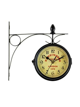 Часы настенные интерьерные Kensington station, двусторонние, на подвесе, бесшумные, плавный ход, d=12 см, от батареек 2×АА