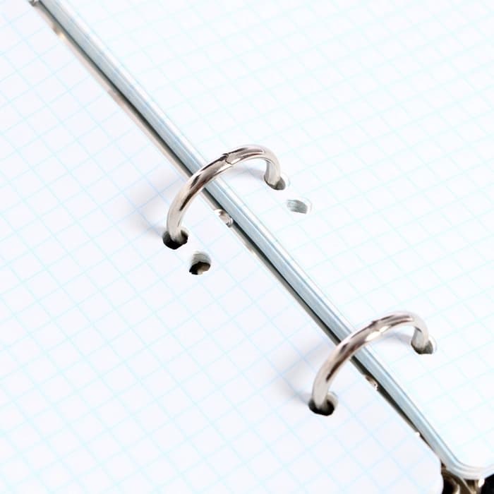 Тетрадь на кольцах Calligrata A5, 80 листов, в клетку, обложка ПВХ, чёрная