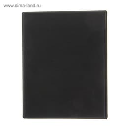 Тетрадь на кольцах Calligrata A5, 80 листов, в клетку, обложка ПВХ, чёрная