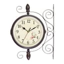 Часы настенные интерьерные «Розы», двусторонние, на подвесе, бесшумные, плавный ход, 30×35 см, циферблат d=19 см, от батареек 2×АА