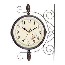 Часы настенные интерьерные «Розы», двусторонние, на подвесе, бесшумные, плавный ход, 30×35 см, циферблат d=19 см, от батареек 2×АА