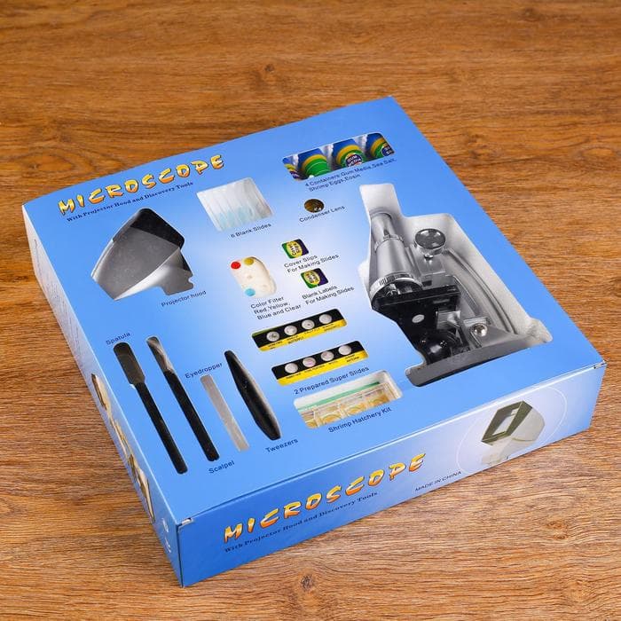 Микроскоп с экраном-проектором, кратность увеличения 50-1200х, с подсветкой