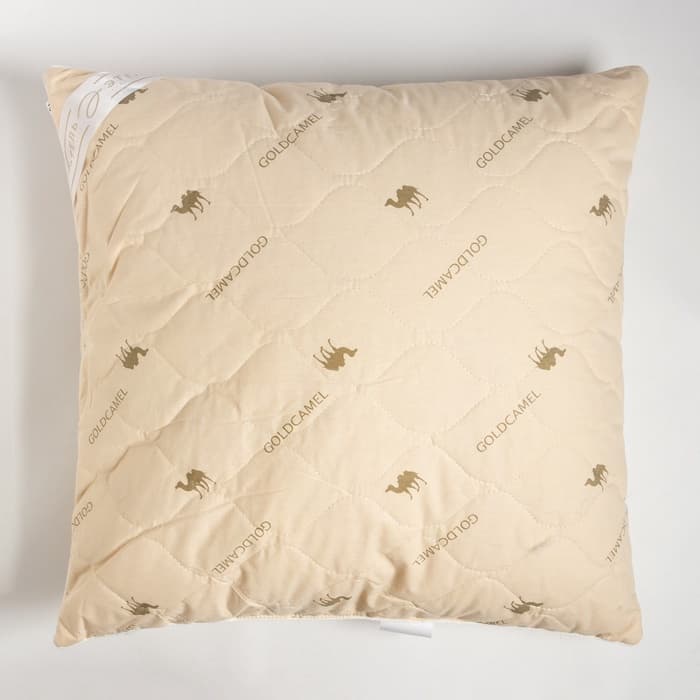 Подушка «Этель», подстёжка — верблюжья шерсть, 70×70 см, тик