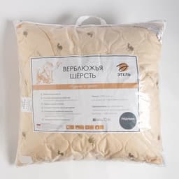 Подушка «Этель», подстёжка — верблюжья шерсть, 70×70 см, тик