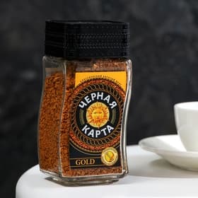 Кофе «Черная Карта», Gold, растворимый, сублимированный, 95 г