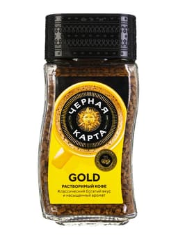 Кофе «Черная Карта», Gold, растворимый, сублимированный, 95 г