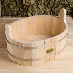 Шайка - таз для бани и сауны, 15 л, 47×34×28 см, нержавеющий обруч, «Добропаровъ»