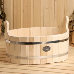 Шайка - таз для бани и сауны, 15 л, 47×34×28 см, нержавеющий обруч, «Добропаровъ»