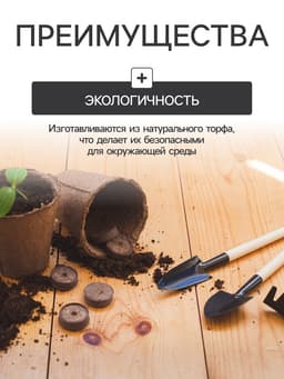 Набор для рассады: торфяная таблетка d=4.1 см, 12 шт., кассета на 12 ячеек по 40 мл, поддон 20.5×17 см, зелёный, пластик, Экоторф