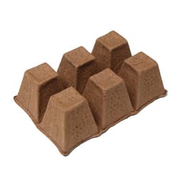 Кассета для рассады, 28×20×9 см, 6 ячеек по 400 мл, 8×8 см, торф, набор 3 шт., «Умный огород»