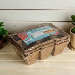 Кассета для рассады, 28×20×9 см, 6 ячеек по 400 мл, 8×8 см, торф, набор 3 шт., «Умный огород»