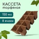 Кассета для рассады, 30×15×8 см, 8 ячеек по 150 мл, 6×6 см, торф, набор 3 шт.