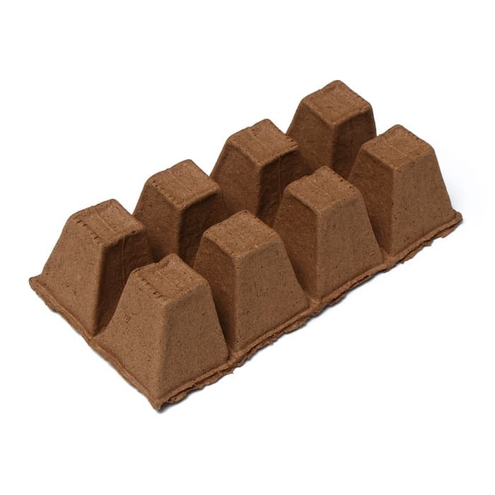 Кассета для рассады, 30×15×8 см, 8 ячеек по 150 мл, 6×6 см, торф, набор 3 шт.