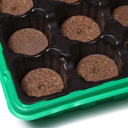 Набор для рассады: торфяная таблетка d=4.1 см, 24 шт., кассета на 24 ячейки по 40 мл, поддон 35.5×22.5 см, зелёный, пластик, Экоторф