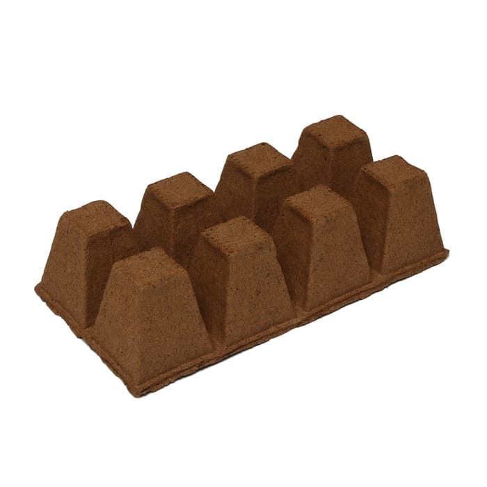 Кассета для рассады, 30×15×8 см, 8 ячеек по 150 мл, торф, 6×6 см