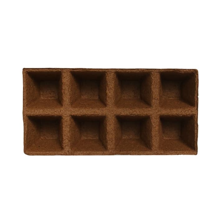 Кассета для рассады, 30×15×8 см, 8 ячеек по 150 мл, торф, 6×6 см