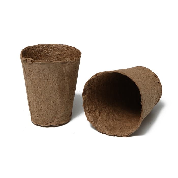 Горшок для рассады, 100 мл, d=6 см, h=6.5 см, торф, набор 20 шт., Greengo