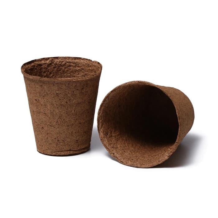 Горшок для рассады, 350 мл, торф, d=9 см, h=9 см, торф, набор 9 шт.