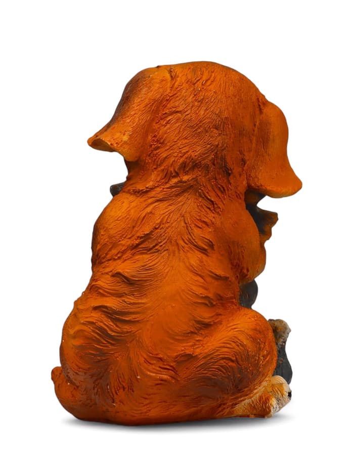 Садовая фигура из полистоуна «Щенок с котёнком», 28×22×20 см