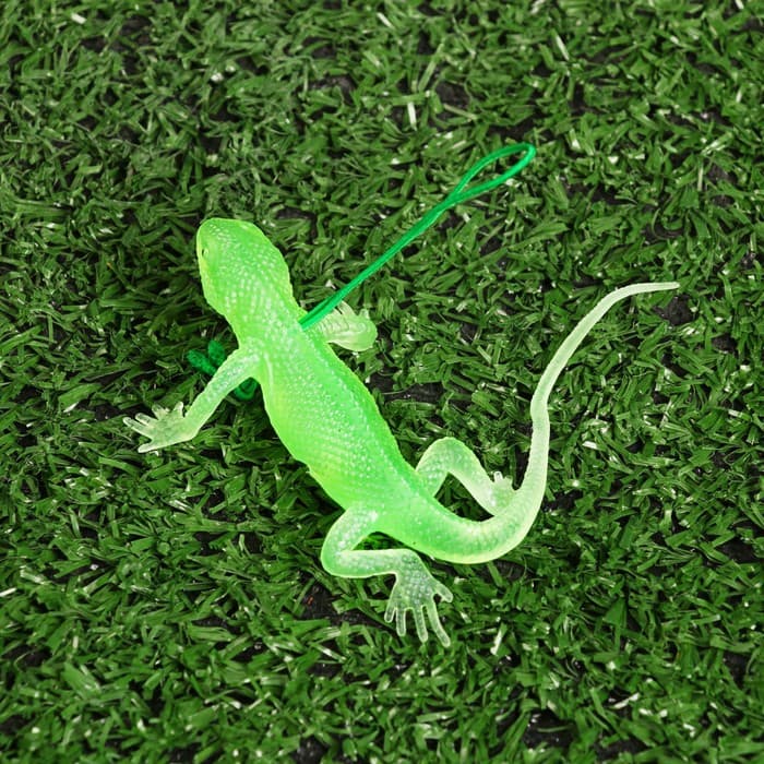 Декоративная подвеска «Ящерица», 10×4.5 см, резина. светящаяся