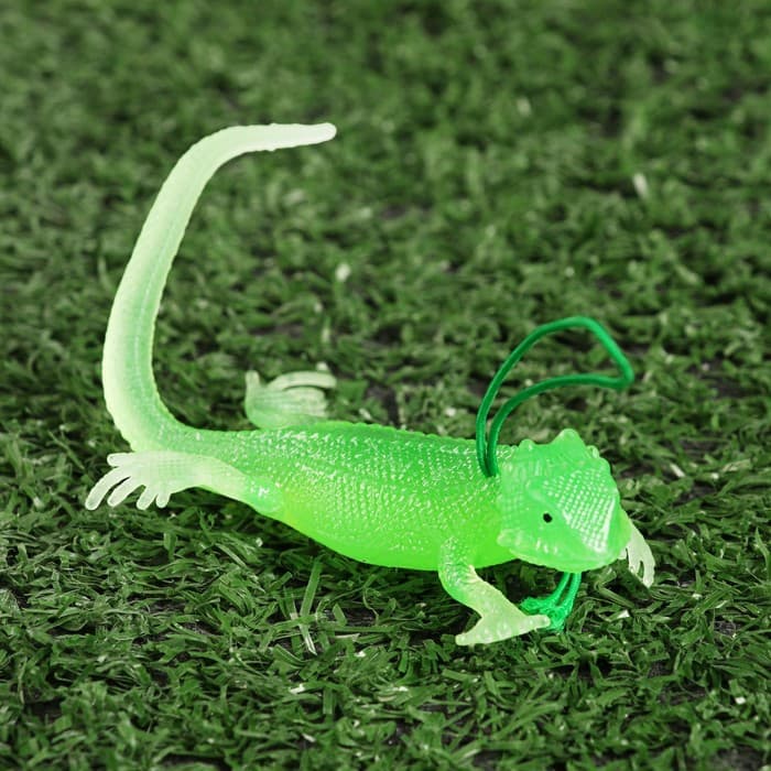 Декоративная подвеска «Ящерица», 10×4.5 см, резина. светящаяся