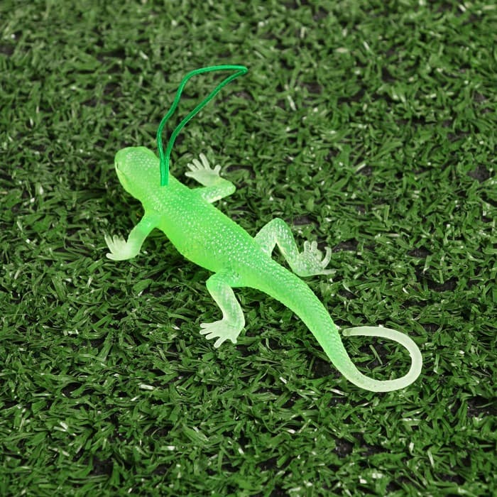 Декоративная подвеска «Ящерица», 10×4.5 см, резина. светящаяся