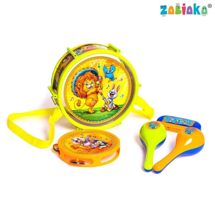 Набор музыкальных инструментов ZABIAKA «Оркестр», 7 предметов, МИКС