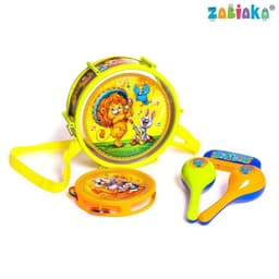 Набор музыкальных инструментов ZABIAKA «Оркестр», 7 предметов, МИКС