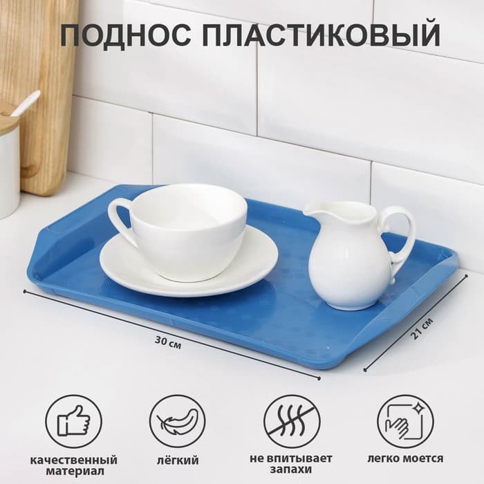 Поднос Петропласт «Дональд», 30×21 см, пластик, МИКС