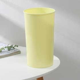 Ваза для цветов, 3.8 л, d=14 см, h=25.5 см, пластиковая, жёлтая