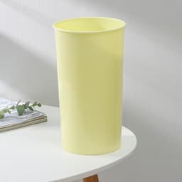 Ваза для цветов, 3.8 л, d=14 см, h=25.5 см, пластиковая, жёлтая