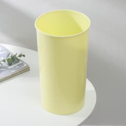 Ваза для цветов, 3.8 л, d=14 см, h=25.5 см, пластиковая, жёлтая